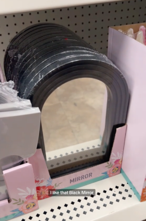 black arched mirrors at dollar tree